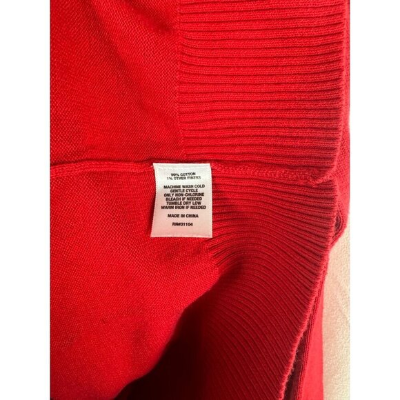 Kim Rogers Women Crew Neck Red Reindeer Sweater Size PL - Picture 4 of 6